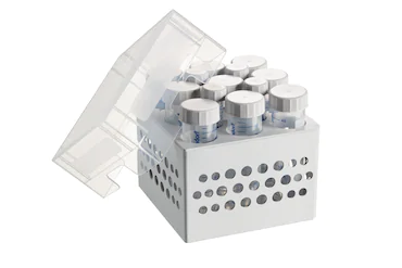 艾本德儲存盒 3 × 3, 可放置 9  個 50  mL 試管和 4  個 15  mL 試管，2  件，高 127  mm，5  英寸，聚丙烯材料，可耐受最低 -86  °C，高溫高壓滅菌，帶蓋子